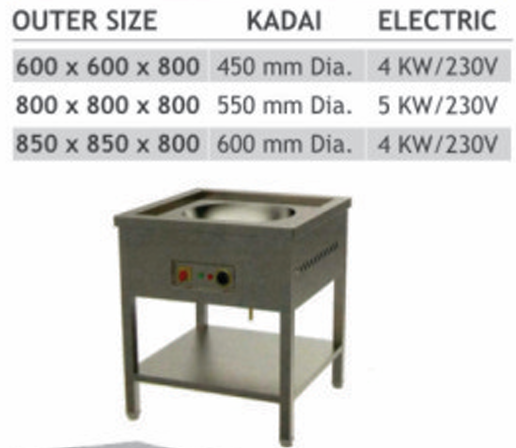 Bulk Kadai Fryer   Electric Or Gas